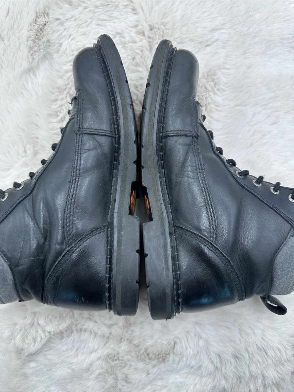 Harley Davidson Black Leather Lace Up Motorcycle Boots Men's Size 8.5 M - Picture 8 of 11